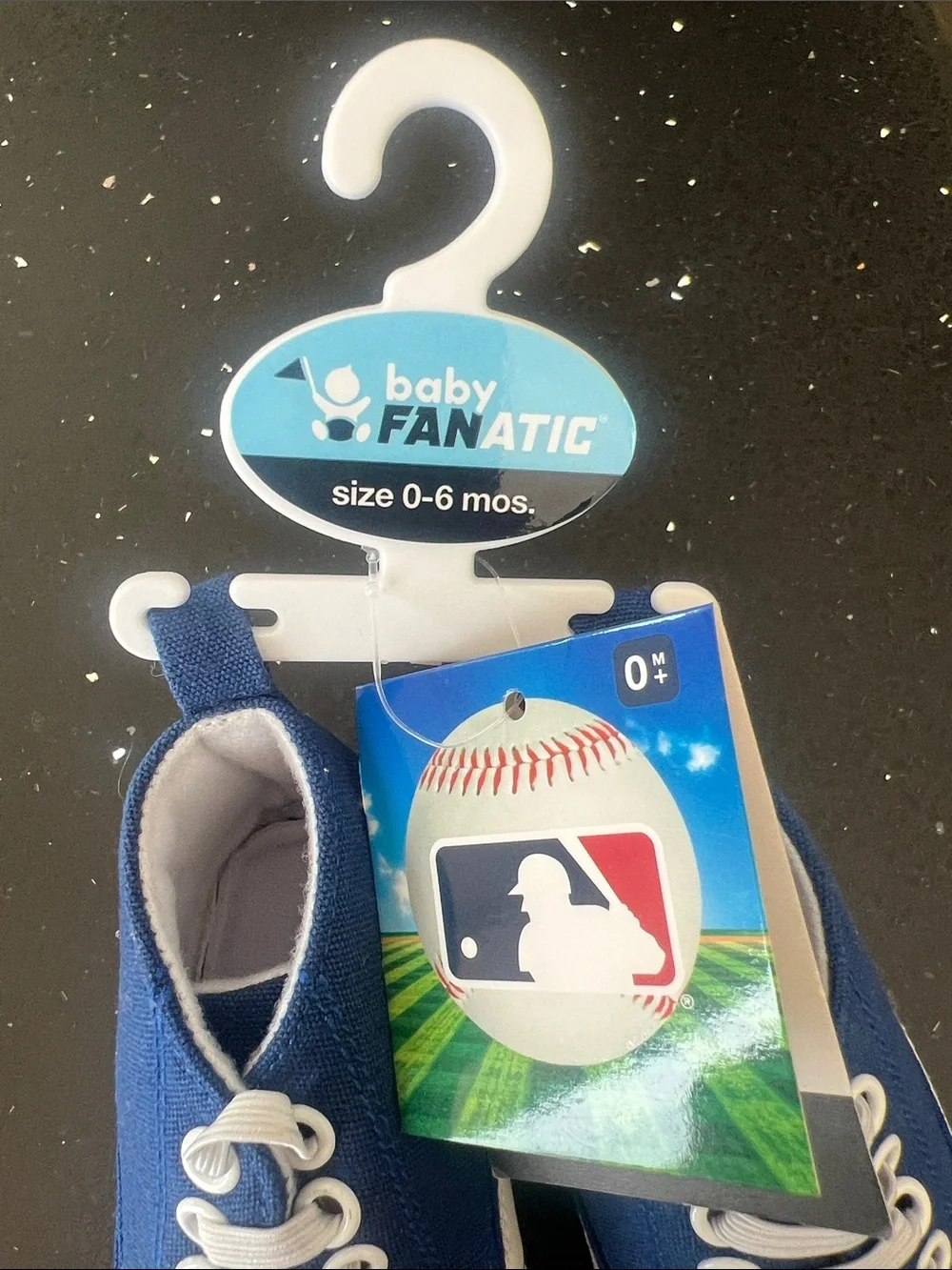 MLB Royal Blue Canvas Baby Pre-Walker Sneakers with White Accents